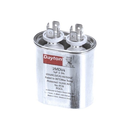 Delfield Capacitor, 5Uf, 370V/Ac,  6190141